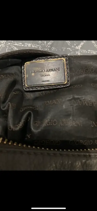 Bolso de cuero marca Giorgio Armani elegante - miniatura 4