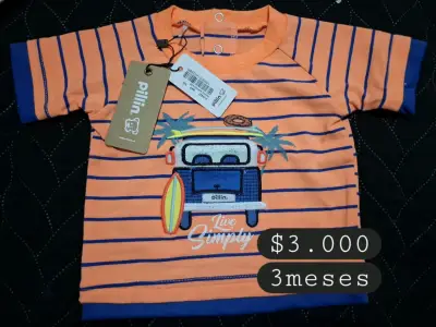 Polera de bebé Pillin 3 meses con diseño de auto - miniatura 1