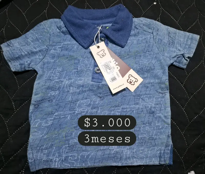 Polera de bebé Pillin 3 meses con diseño de auto - 3