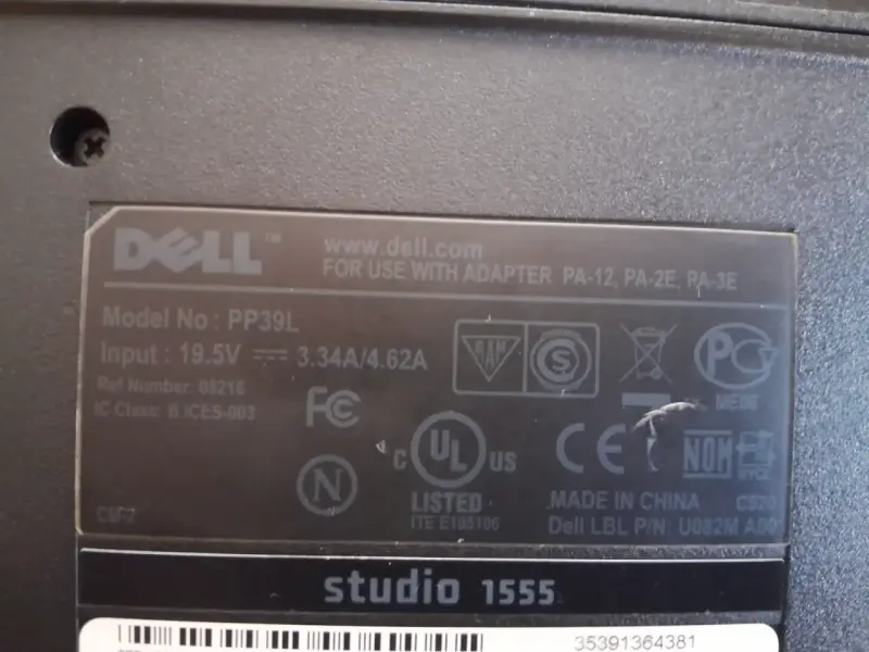 Laptop Dell Studio 1555 Intel Core 2 Duo - 3