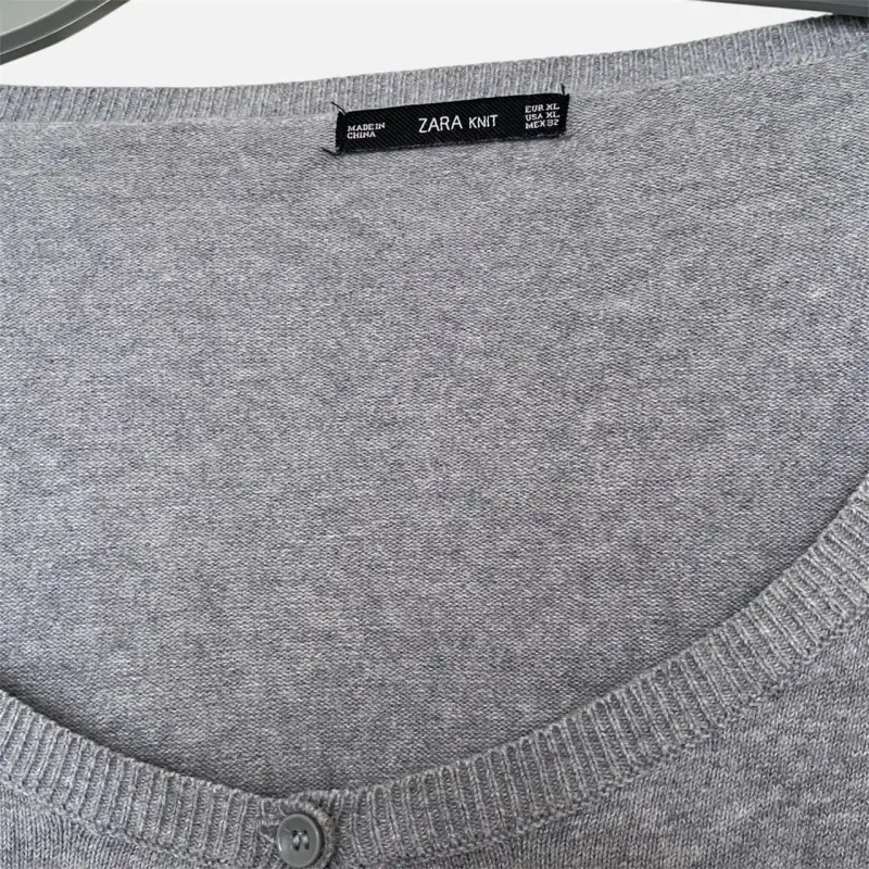 Cardigan Gris Zara XL - 2