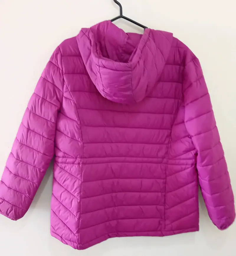 Chaqueta acolchada fucsia con capucha Newport - 1