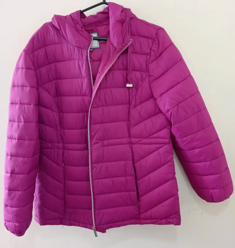 Chaqueta acolchada fucsia con capucha Newport - 3