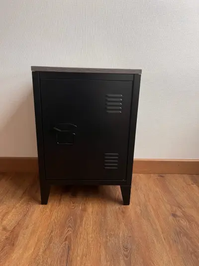 Velador Metálico Negro con Puerta - miniatura 3