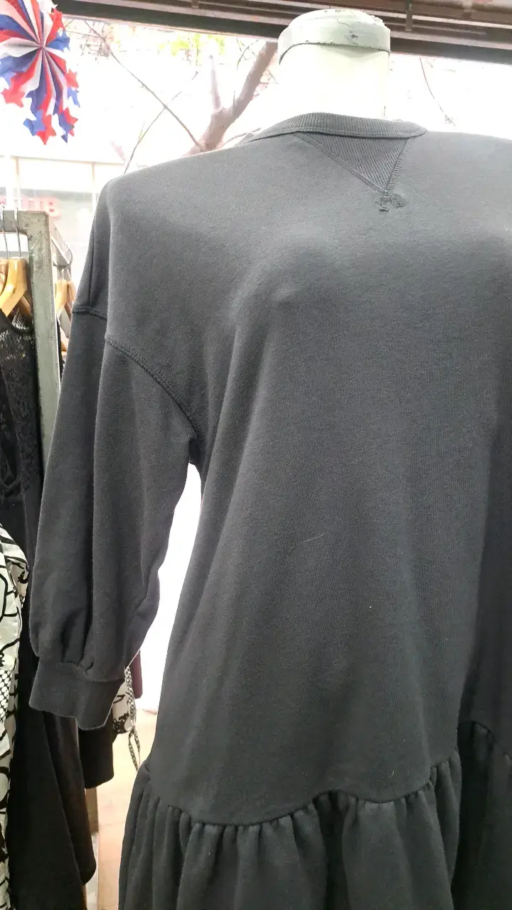 Vestido suelto gris oscuro para mujer - 2