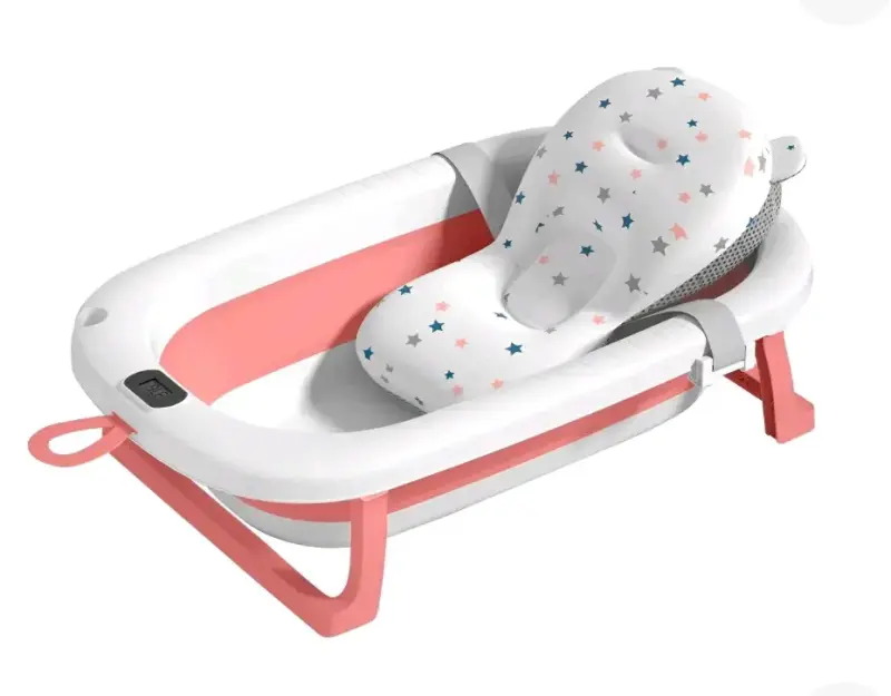 Tina de baño plegable para bebé con soporte
