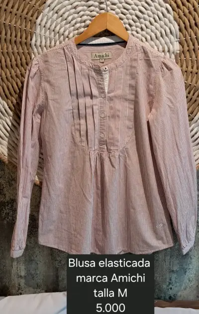 Blusa elástica a rayas Amichi talla M - miniatura 1