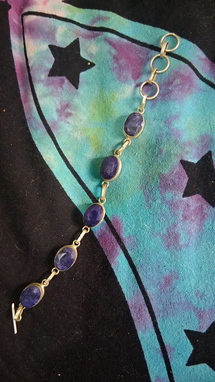 Pulsera de plata con piedras azules - 4
