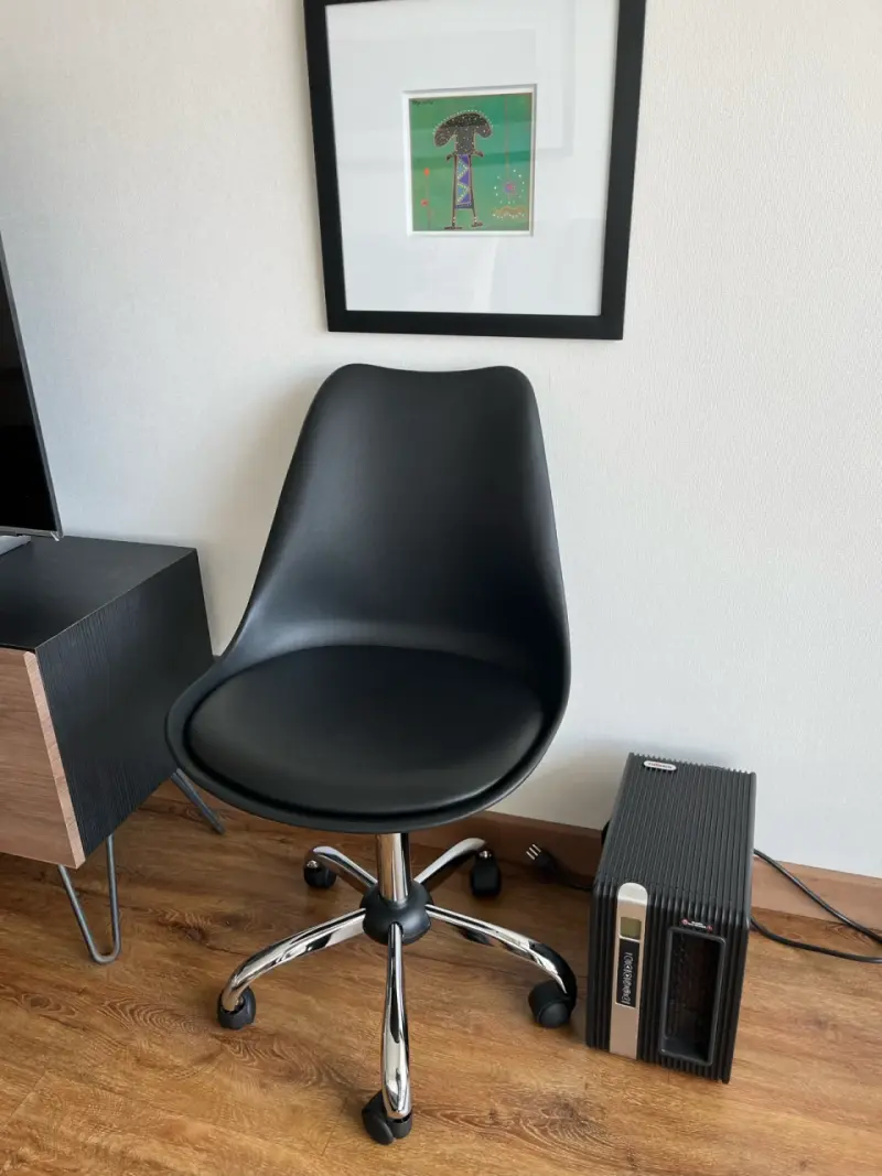 Silla Sur Dise ergonómica negra con ruedas - 2