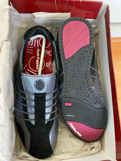 Zapatillas deportivas Hush Puppies negras y grises - miniatura 2