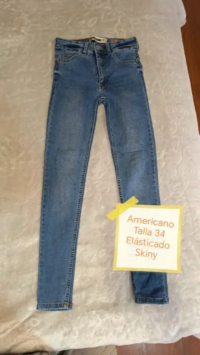 Dúo Jeans Americanino elásticos skinny talla34y 36 - miniatura 1
