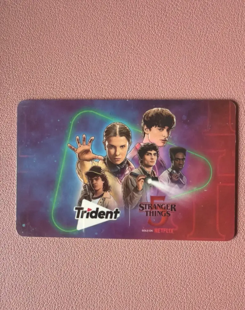 Tarjeta coleccionable BIP Stranger Things Trident