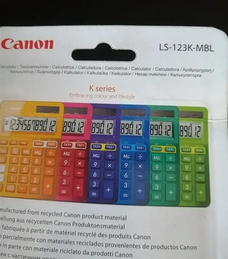 Calculadora Canon K Series 12 Dígitos Azul - 2