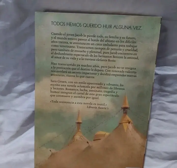 Libro 'Agua para Elefantes' de Sara Gruen - 2