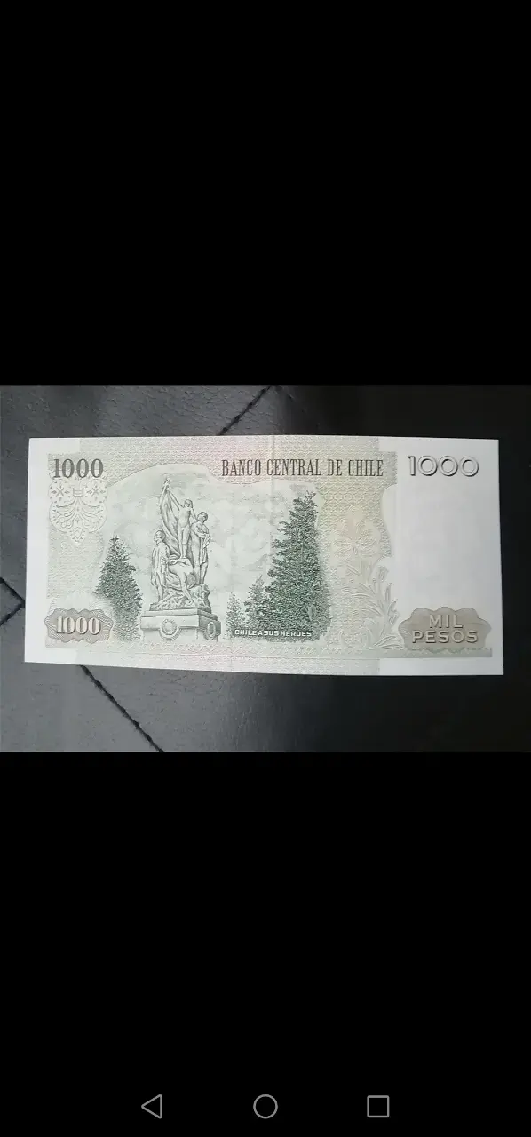 Billete de 1000 pesos chilenos antiguo,2008, NUEVO - 2
