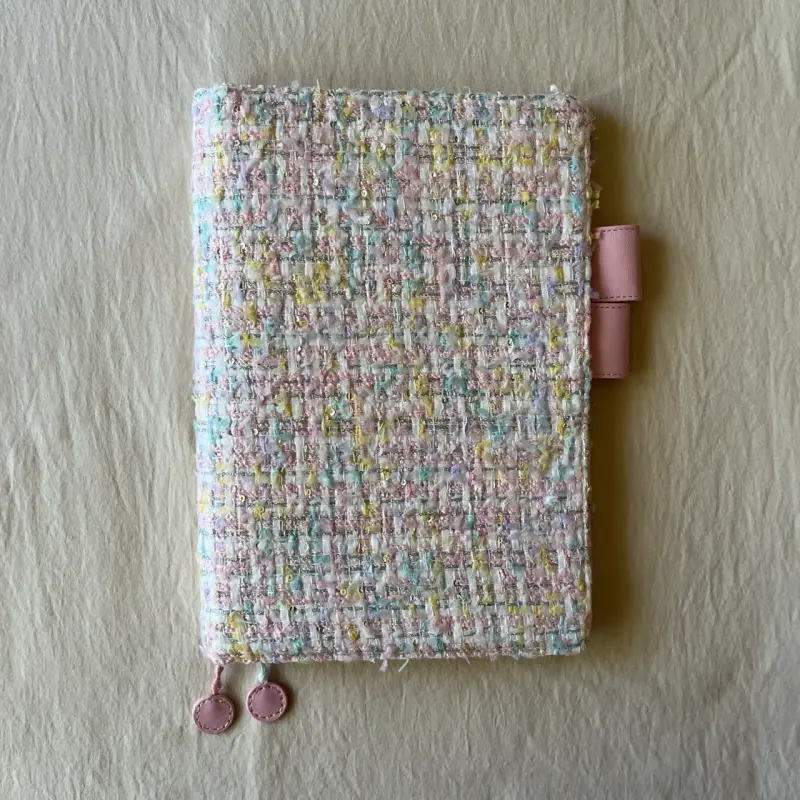 Funda de libro de tela multicolor con cierre - 1