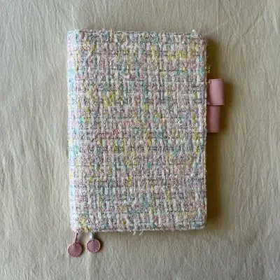 Funda de libro de tela multicolor con cierre - miniatura 1