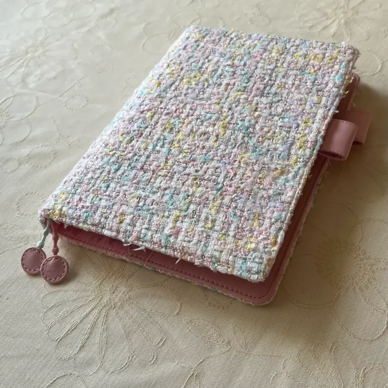 Funda de libro de tela multicolor con cierre - 2