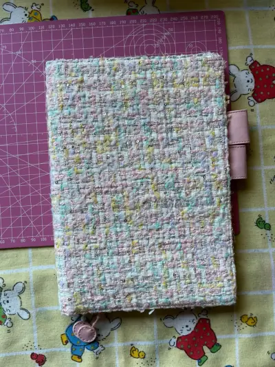 Funda de libro de tela multicolor con cierre - miniatura 3