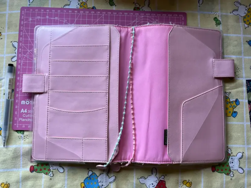 Funda de libro de tela multicolor con cierre - 5