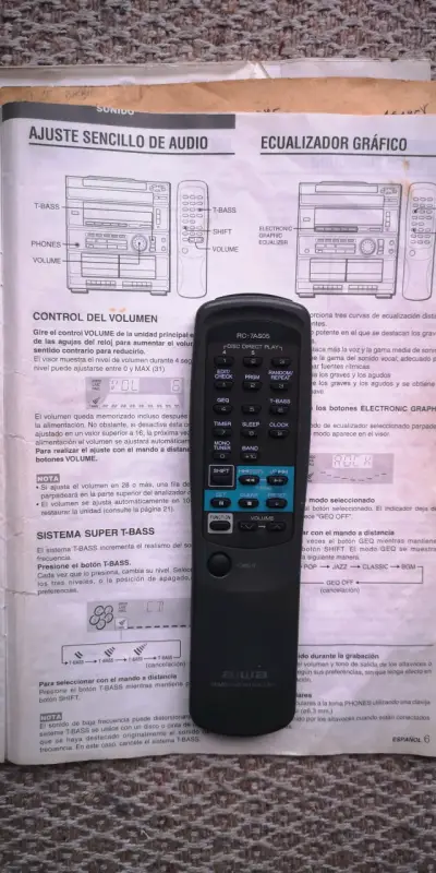 Manual y control REMOTO AIWA ZM 500 - miniatura 1