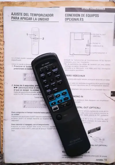 Manual y control REMOTO AIWA ZM 500 - miniatura 3