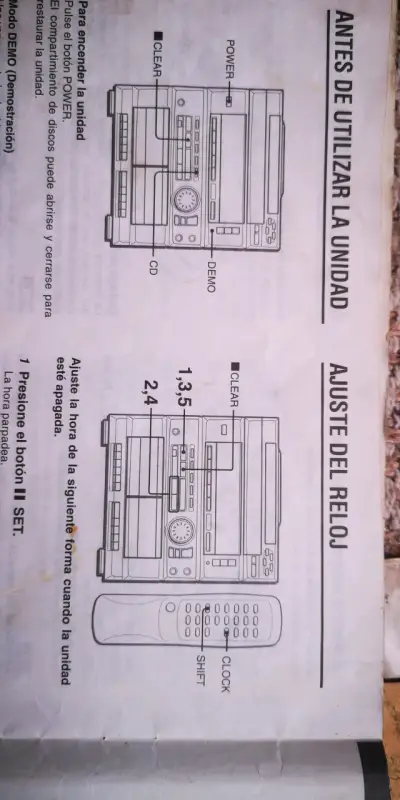 Manual y control REMOTO AIWA ZM 500 - miniatura 5