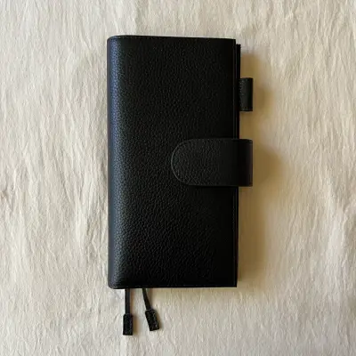 Funda organizadora de cuero negra - miniatura 1