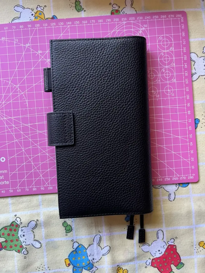 Funda organizadora de cuero negra - 4