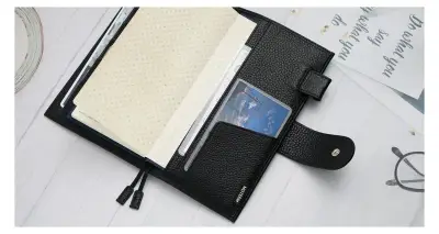 Funda organizadora de cuero negra - miniatura 6