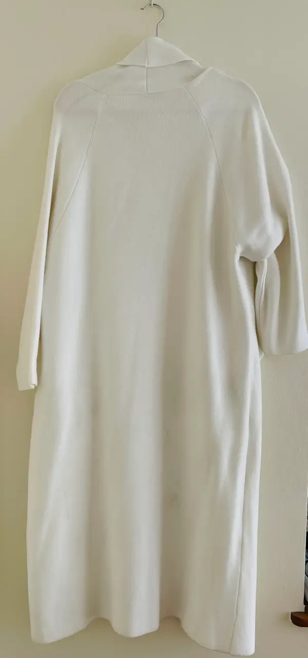 Cárdigan largo blanco invierno Zara talla M - 2