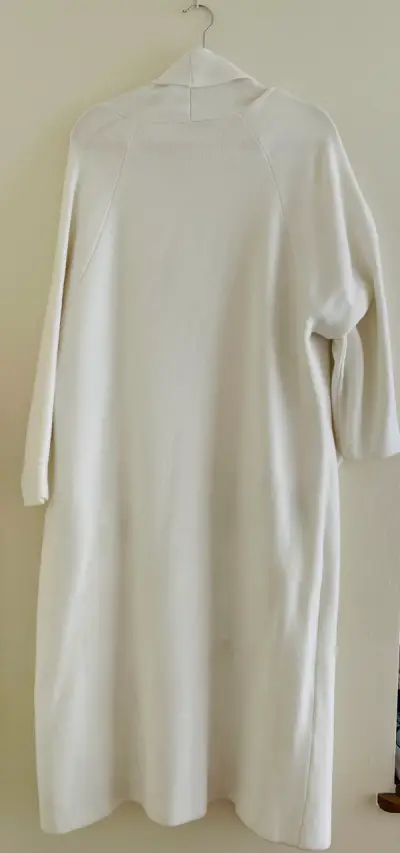 Cárdigan largo blanco invierno Zara talla M - miniatura 2