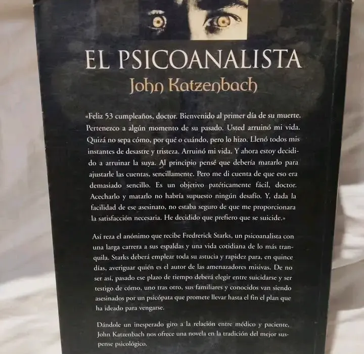 Libro El Psicoanalista de John Katzenbach - 2