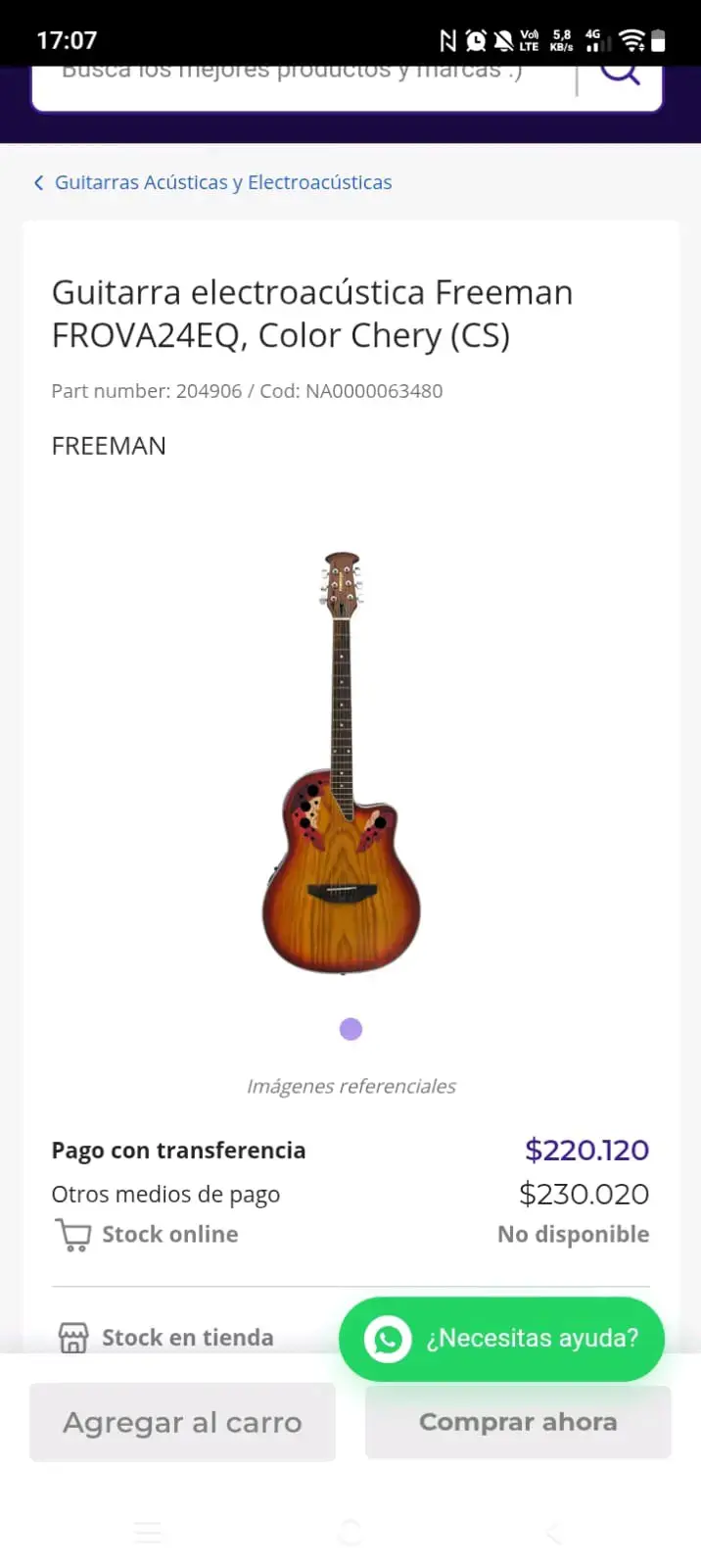 Guitarra electroacústica Freeman con accesorios - 4