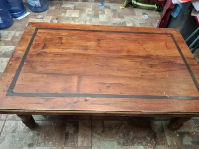 Mesa de Madera Rústica para Comedor - miniatura 2