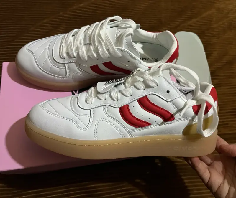 Zapatillas blancas y rojas C/MORAN - 4