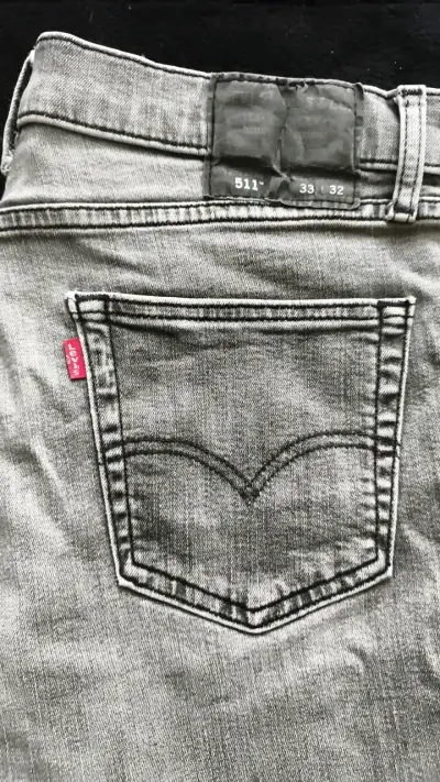 Jeans Levi's 511 Slim Fit Gris - miniatura 3
