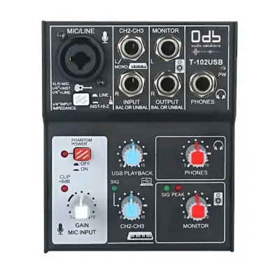 Interfaz de Audio USB 0db T-102USB 3 Canales - miniatura 2