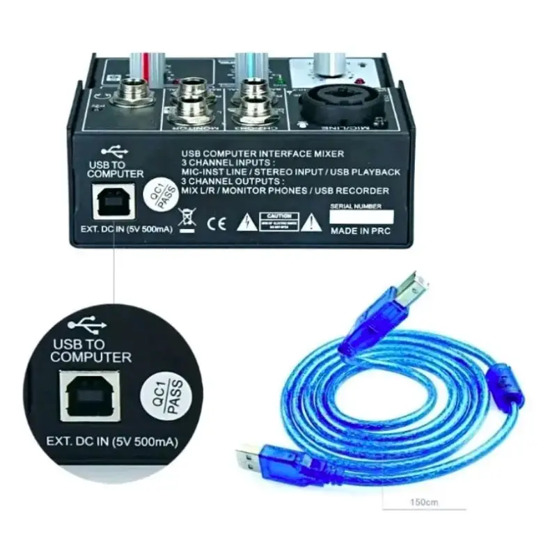 Interfaz de Audio USB 0db T-102USB 3 Canales - 4