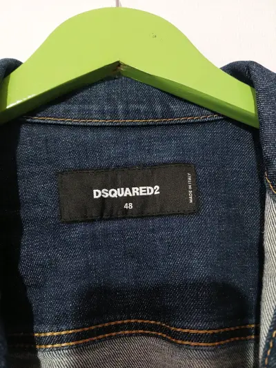 Chaqueta de Jean Azul DSQUARED2 con Detalles Desgastados - miniatura 2