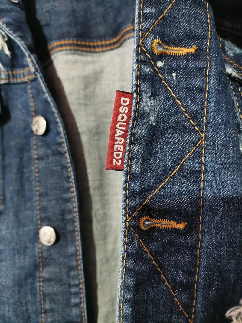 Chaqueta de Jean Azul DSQUARED2 con Detalles Desgastados - 3