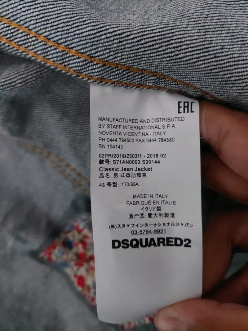 Chaqueta de Jean Azul DSQUARED2 con Detalles Desgastados - 4