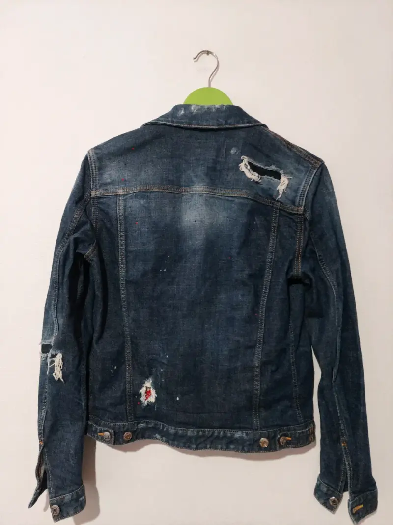 Chaqueta de Jean Azul DSQUARED2 con Detalles Desgastados - 5