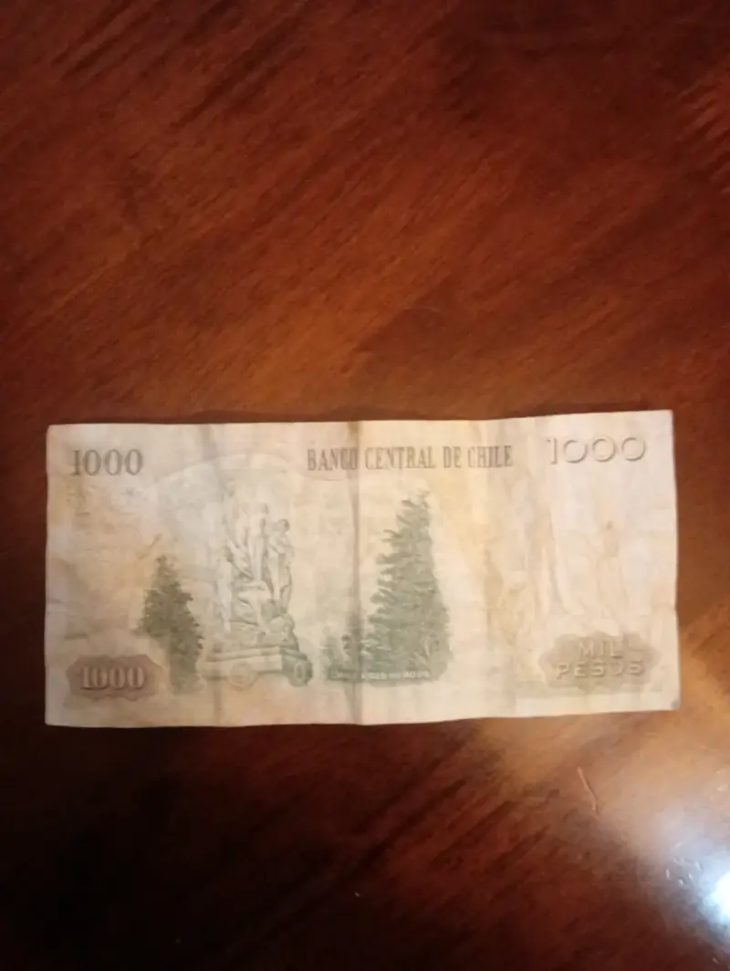 Billete de 1000 pesos chilenos antiguo - 2