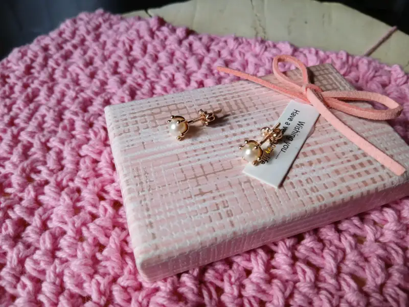Aros de oro con perlas cultivadas - 1