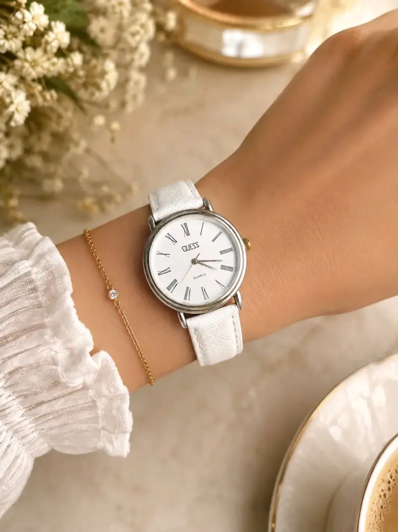 Reloj Guess de mujer con correa blanca - 1
