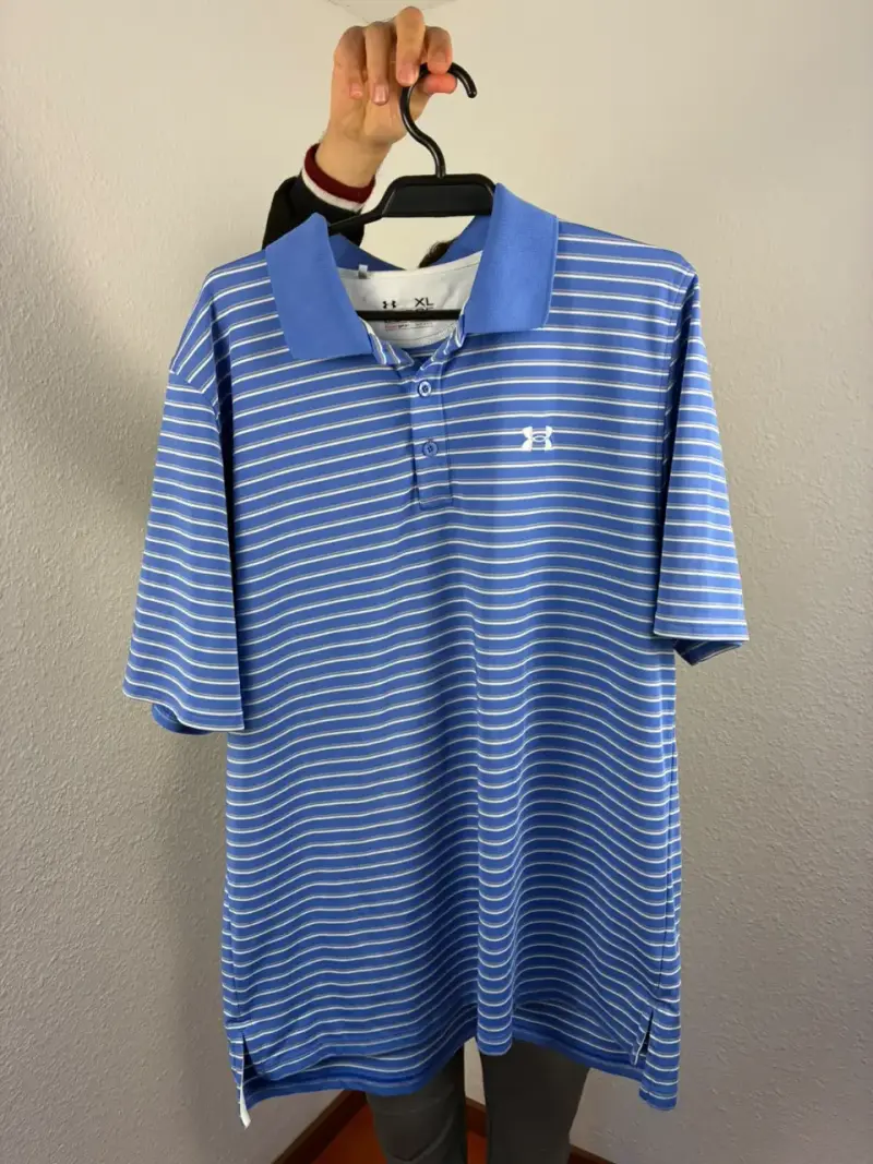 Polera Polo Rayada Azul Under Armour Talla XL - 1