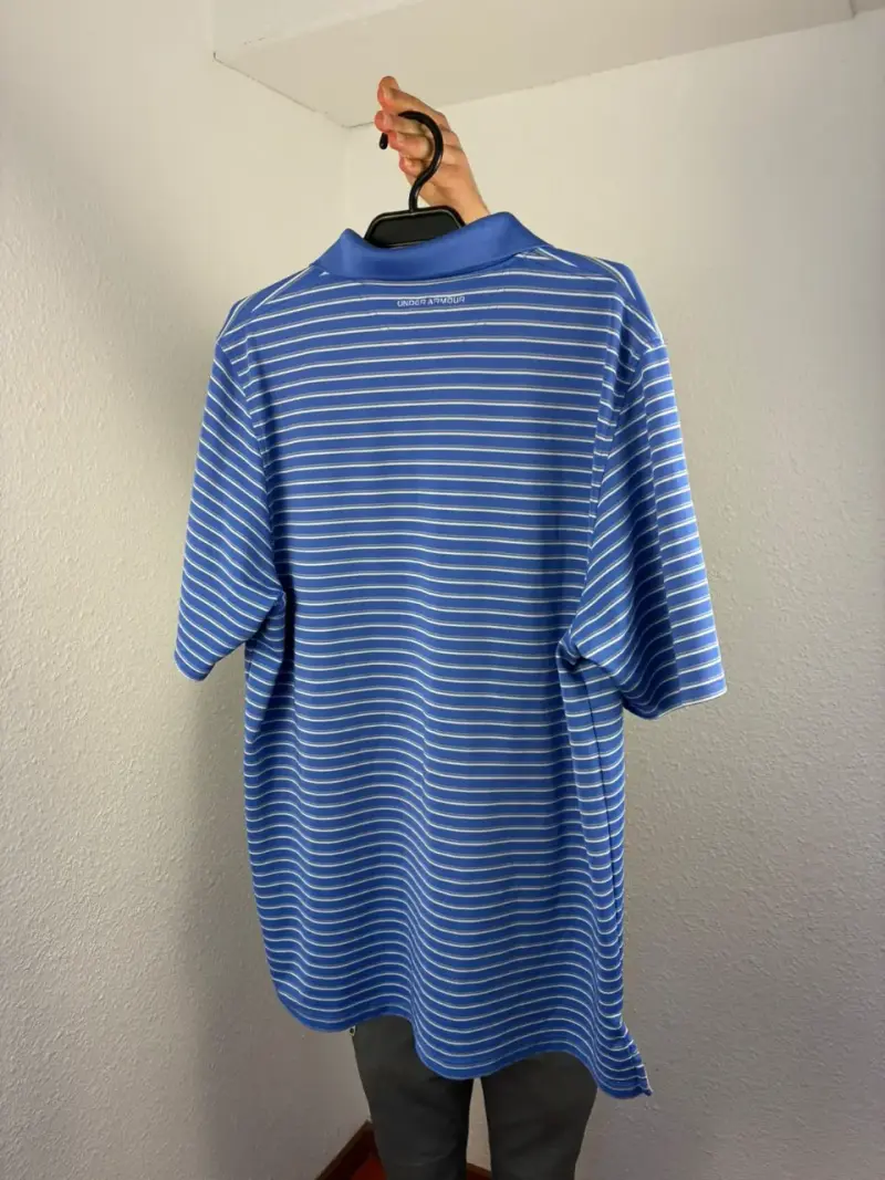 Polera Polo Rayada Azul Under Armour Talla XL - 3