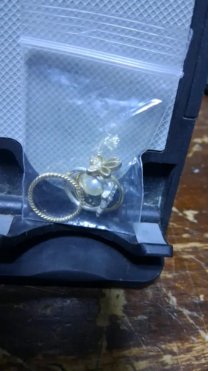 Anillo de oro con perla y estrellas - 6