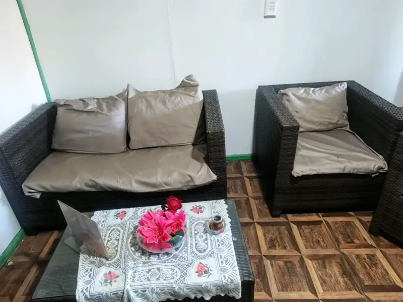 Juego de sillones de mimbre sintético para terraza - 2